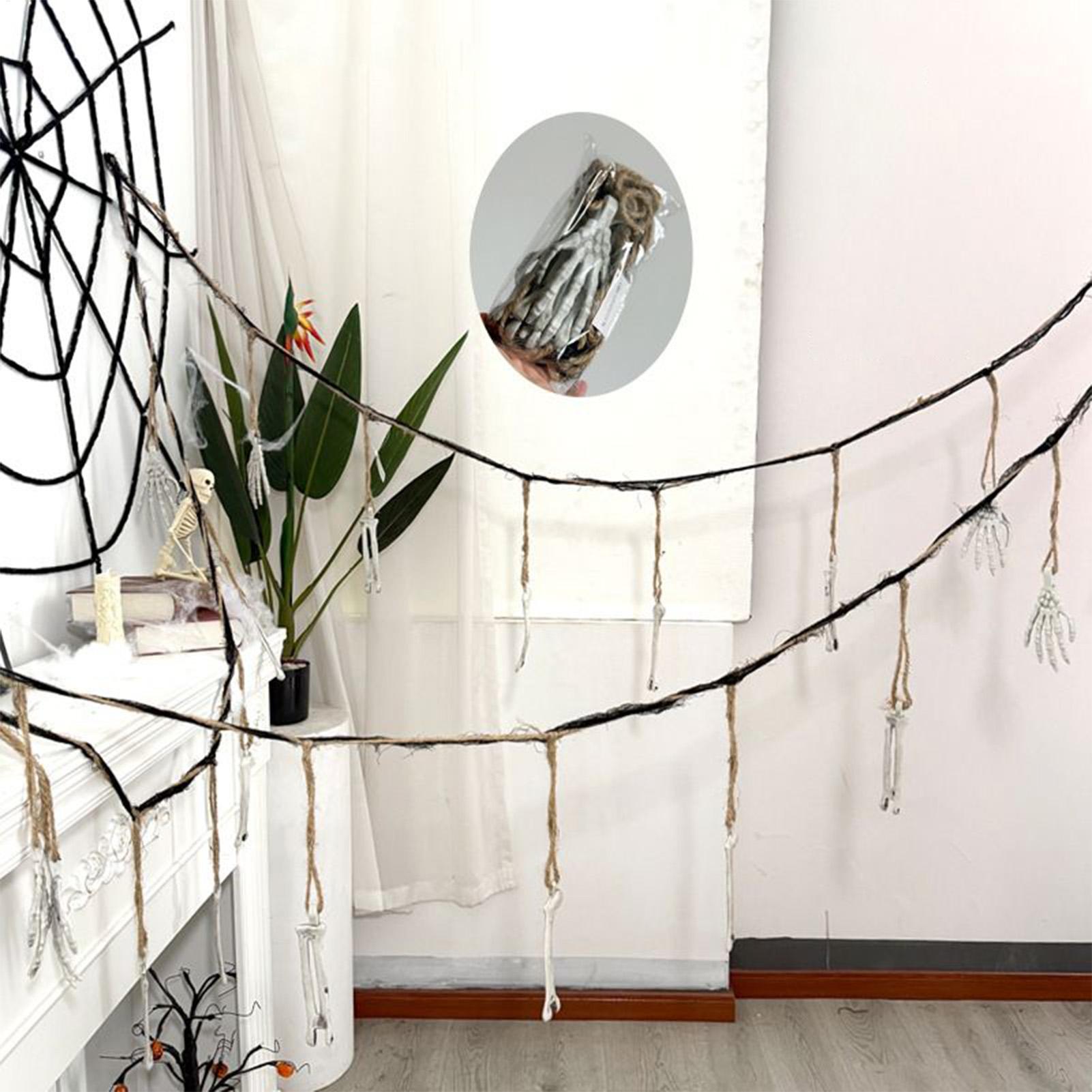

Halloween Banner Decorations Resin Hand Bones Banner Decoration 6.5Ft Scary Ceiling Scene Props Hangable Ornament For Escape China Mainland
