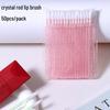 50-Pack Disposable Crystal Lip Brushes - Portable Lipstick, Gloss & Glaze Applicators