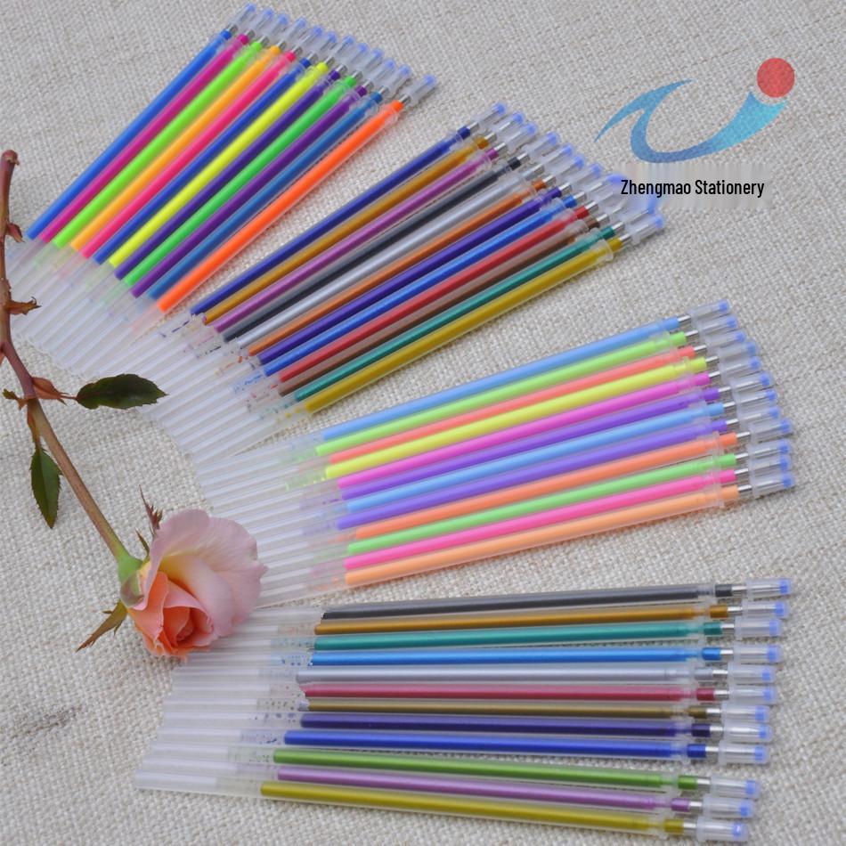 Multicolor Neutral Pen Refills: Glitter, Fluorescent, Pastel - 12, 24, 48, 100 Colors