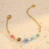GEMCHIC Women's Colorful Flower Beaded Bracelet Fashion Simple Luxury Jewelry