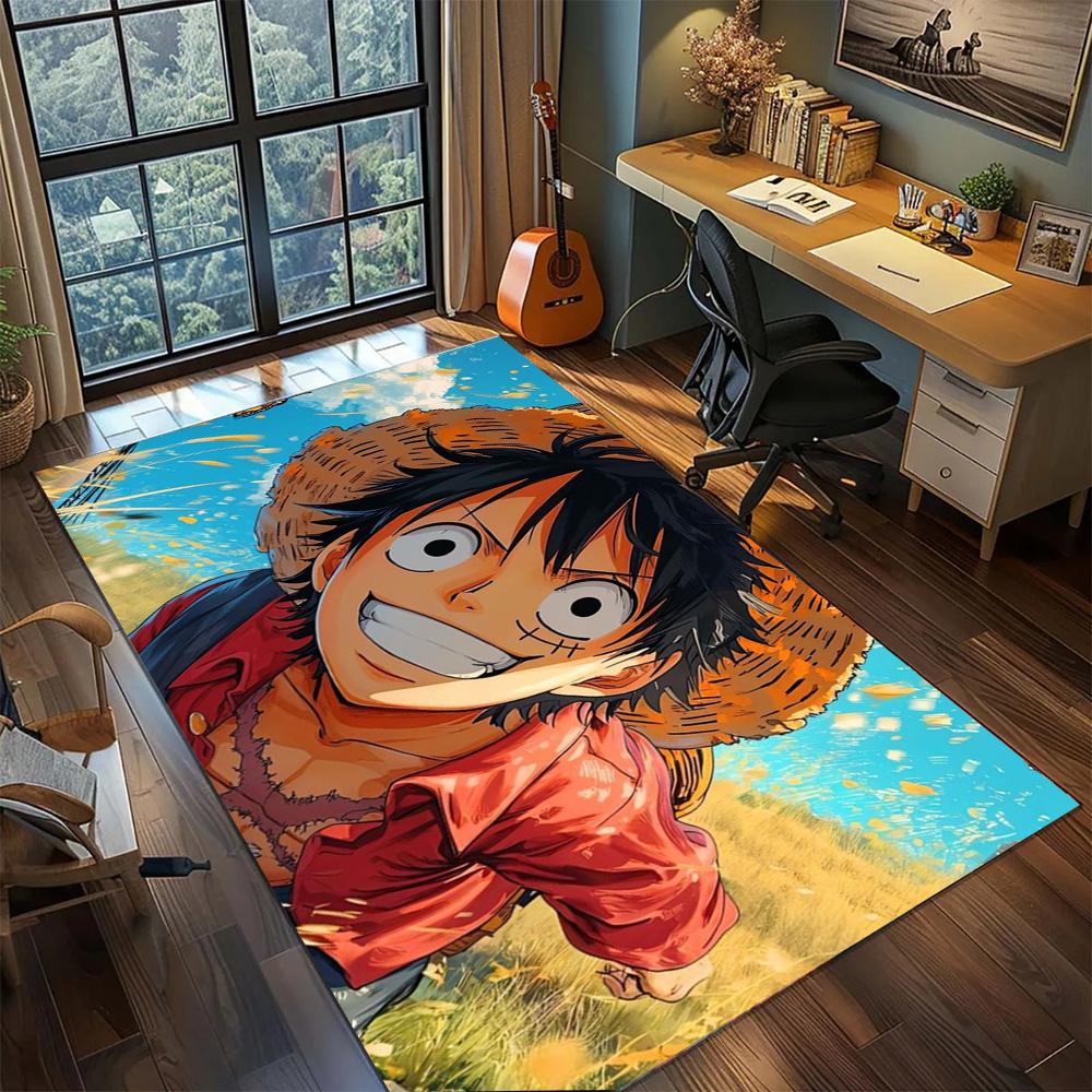 

Luffy Non Slip Bedroom Ornament Carpet Rug, Washable Large Area Floor Mat Gamer Room Home.-TING 60x90cm