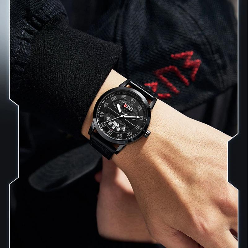 Original Fashion Watch For Man Leather Date Week Quartz Men Watch Waterproof Luminous Business Men's Watches
