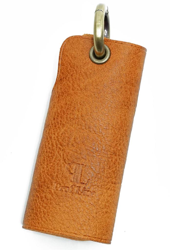 Original Himeji Leather Key Made in and Card Smart Key Genuine Tanned Cowhide Key Key Car Key Popular [Prof Line] Camel, Personalized, Case, Japan,