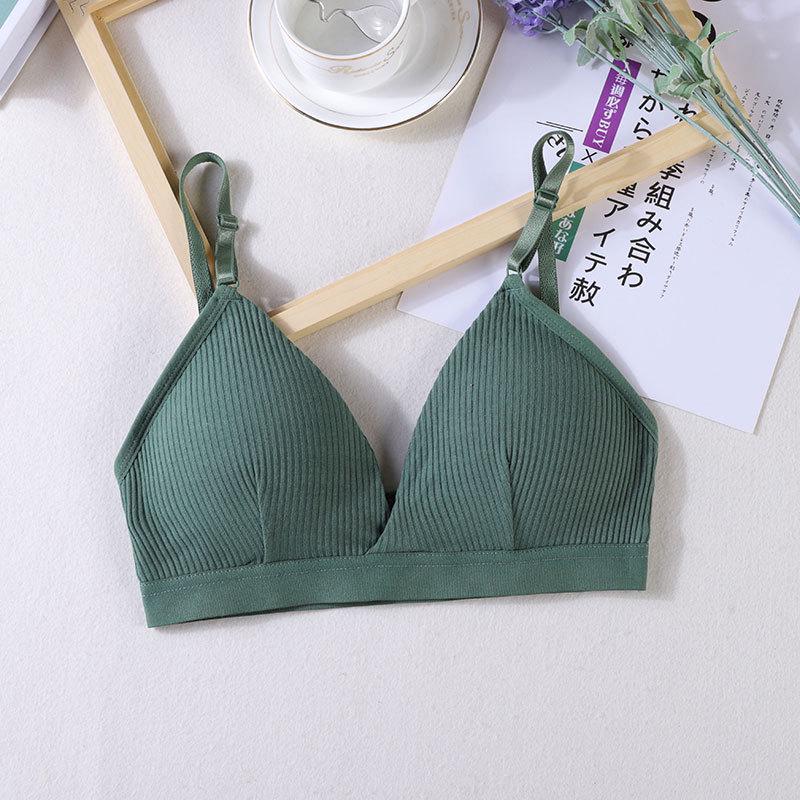 Women's Triangle Cup Summer Wireless Bra - Thin, Light Support Bandeau for All Sizes