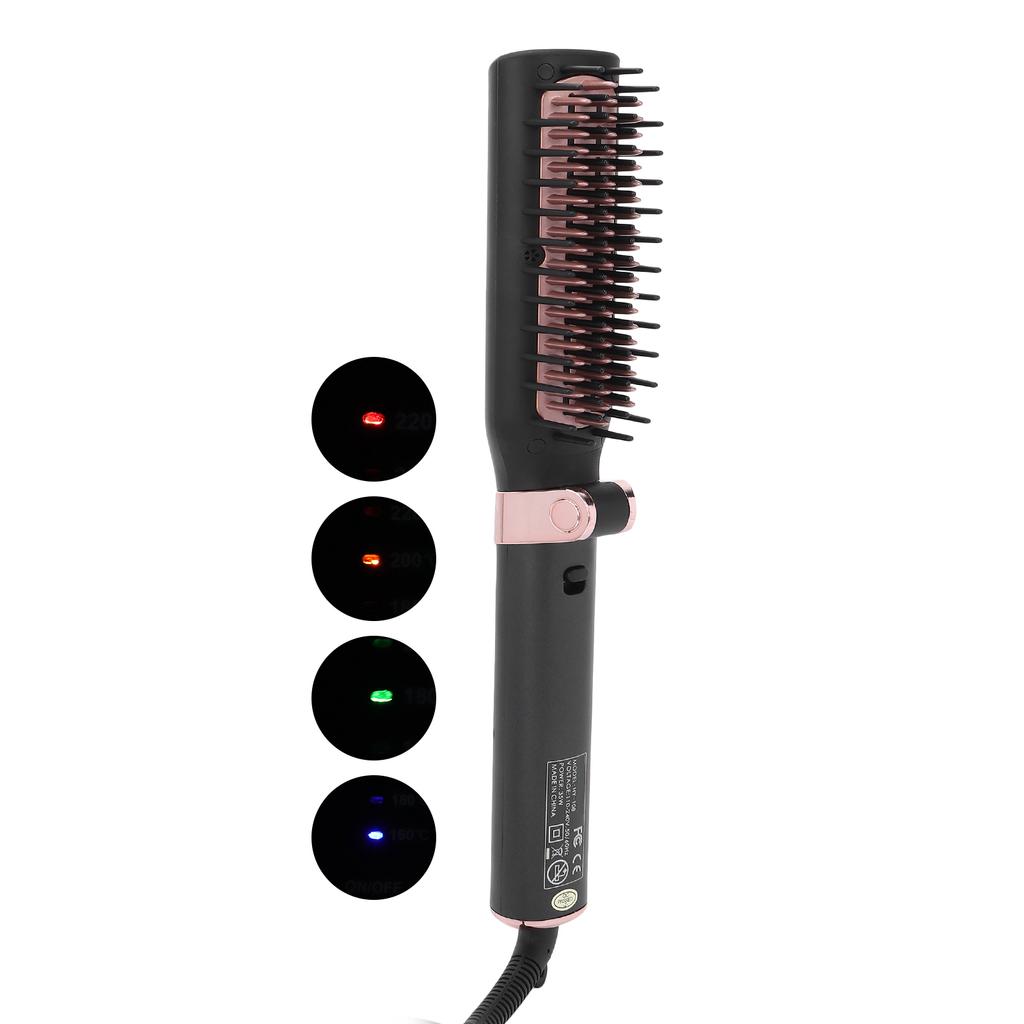 Foldable Hair Straightener Brush Fast Heating Hair Brush Adjustable Electric Hair Brush