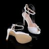 High Heel Women Sandals Platform Crystal Queen Rhinestone Bride Wedding Shoes Fish Mouth Woman's Gladiator Summer Shoes