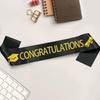 Black Golden Graduation Set Class of 2026 With Tassel Tassel Bachelor Cap Badge Plain Cloth Satin Graduation Shoulder Strap
