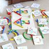 Holzspielzeug Geometrische Form Spiegelbild Puzzle Montessori Denktraining Hand-Auge-Koordination Spiel Kinder Lernspielzeug