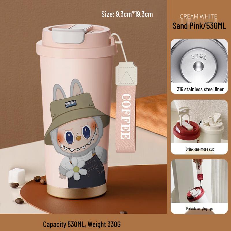 MY Labubu 530ml 316 Stainless Steel Dual-Drink Insulated Cup