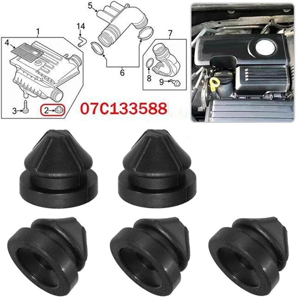 5 Stück Gummi Luftfiltergehäuse Tülle Motorabdeckung Pufferbuchse 07C133588 Für Vw Cc Golf Jetta Novo