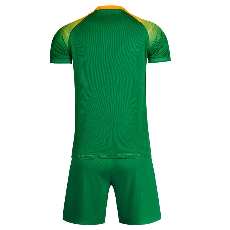 Set Maglia da Calcio Verde Manica Corta da Uomo Blu Uniforme da Calcio per Adulti Ragazzo Rosso Maglietta Sportiva per Bambini C
