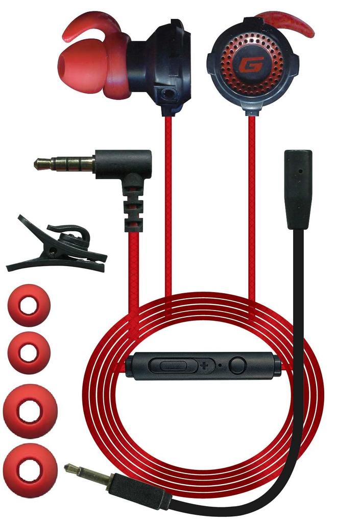Gaming earphones with gaming earphones, microphone, headset, earphones, headphones, PC, in-ear type, wired, smartphone, mobile,