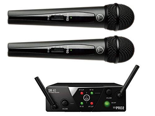 Sistema inalámbrico AKG de 2 canales banda B WMS40 PRO MINI2 VOCAL SET DUAL []