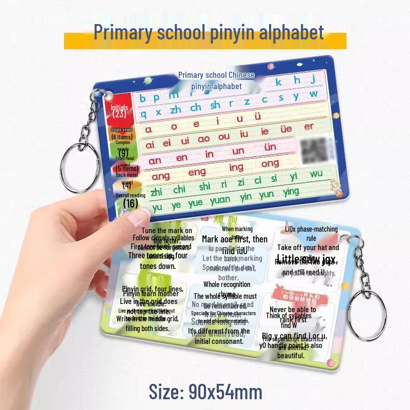 

Персонализированный кулон для рюкзака с милыми карточками пиньиня и таблицей умножения - креативный брелок в подарок для детей