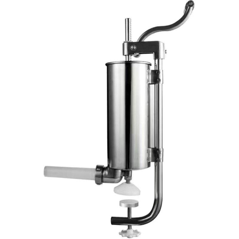 Stainless Steel Manual-Commercial Sausage Stuffer & Auto-Fill Machine for Cured, Ham, and Meat Sausages