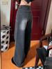 Plus Size High Waist Wide Leg Washed Jeans for Fuller Figures - Slimming, Loose Fit, Covers Hips