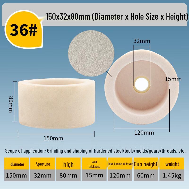

Jun Dingying White Corundum Cup Grinding Wheel