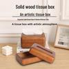 Solid Wood Walnut Tissue Box for Living Room or Hotel Coffee Table