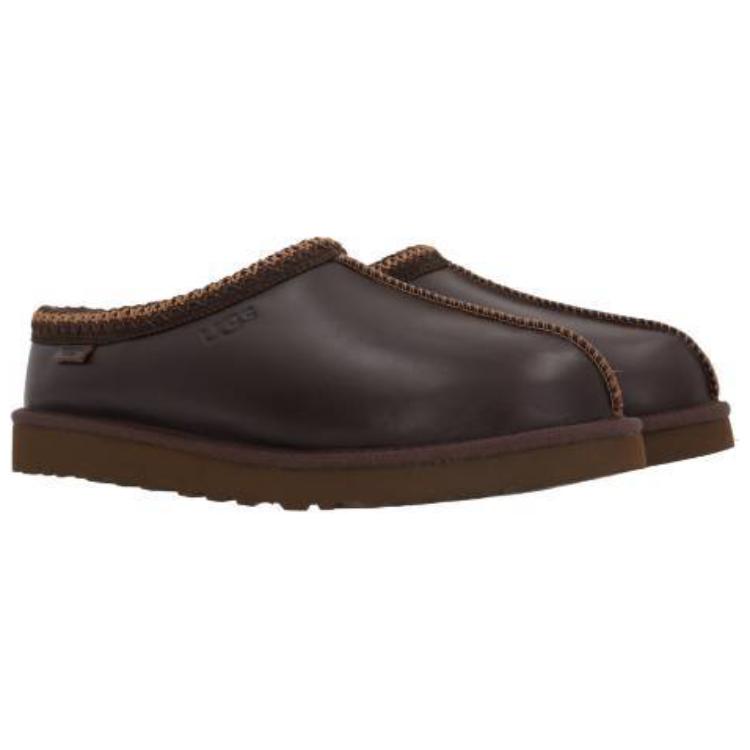 UGG Tasman Leather Regenerate Slipper Ironwood Men Sneakers Brown 1163890-IWD