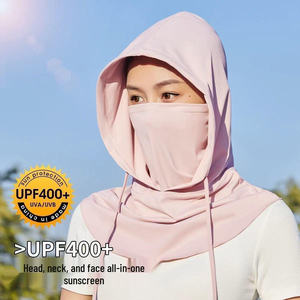 

Літня маска для обличчя та шиї з крижаного шовку з УФ-захистом - Легка, дихаюча, охолоджуюча, повне покриття One Size