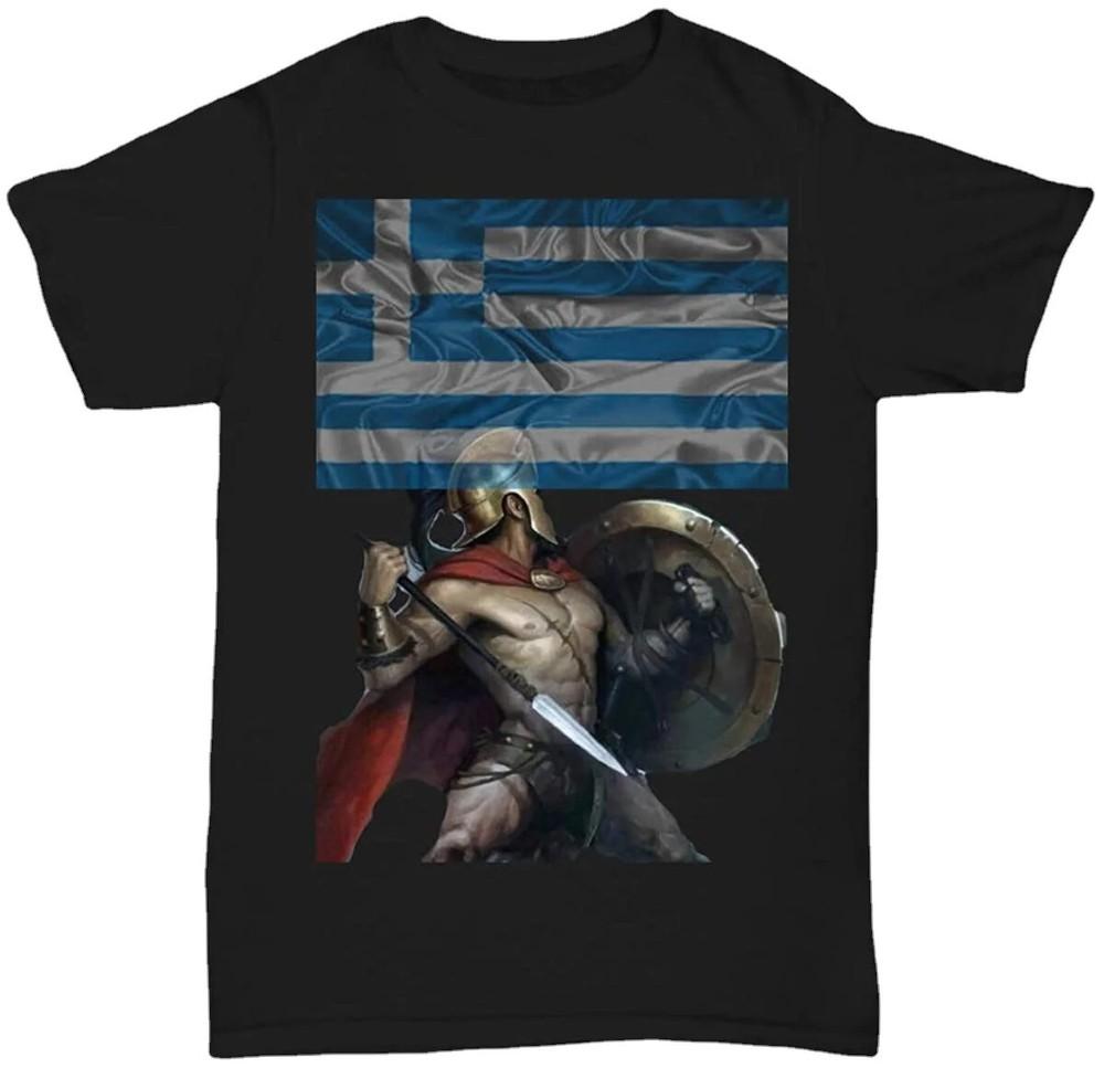 

For A Greek, Spartan Warrior, Greek Tshirt, Tshirt, Shirt for Greek, Greek Flag Unisex T-Shirt S