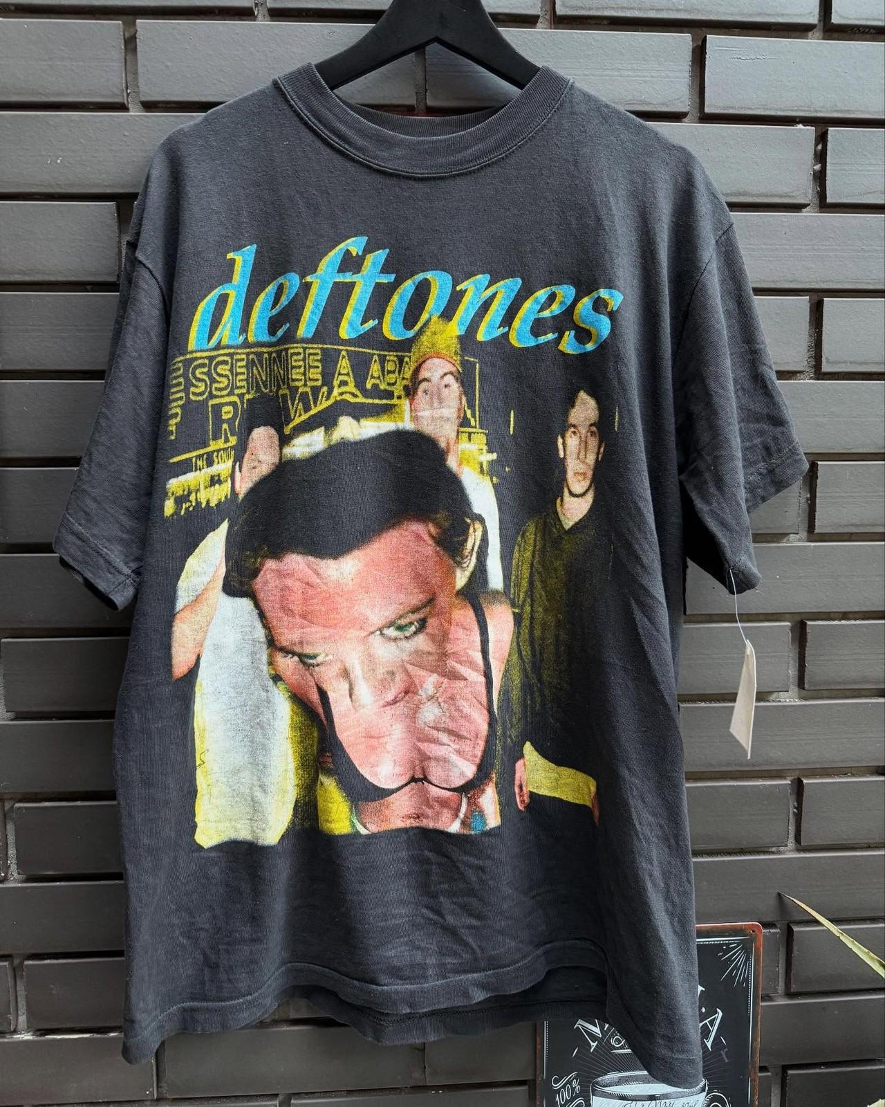 Deftones 90s Band Graphic Basic Black Short Sleeve Unisex T shirt WA4176 S