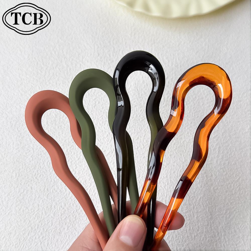 Elegant 2025 U-Shaped Japanese Korean Hairpin Clip for Buns
