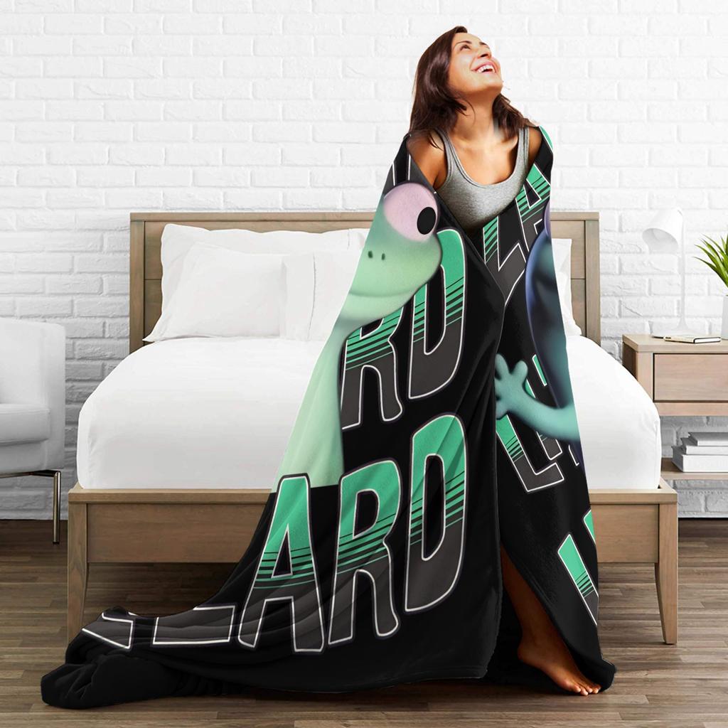 CUTE Tom Lizard Hoppers Fuzzy blanket Funny Throw blanket for Home Hotel Sofa 200x150cm Bedspreads,