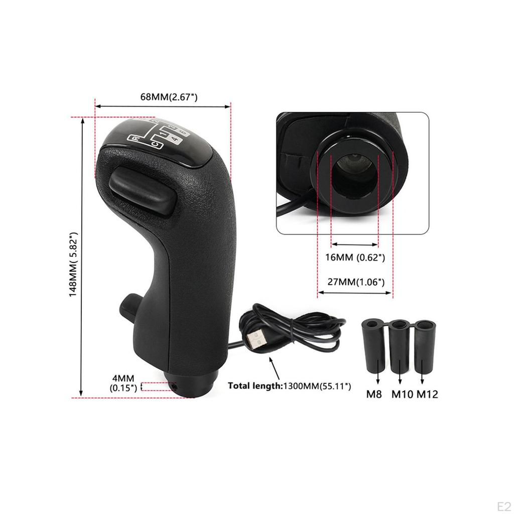 Symulator zmiany biegów do ciężarówki z adapterami M8 M10, Plug and Play, symulator biegów wysoki niski, USB