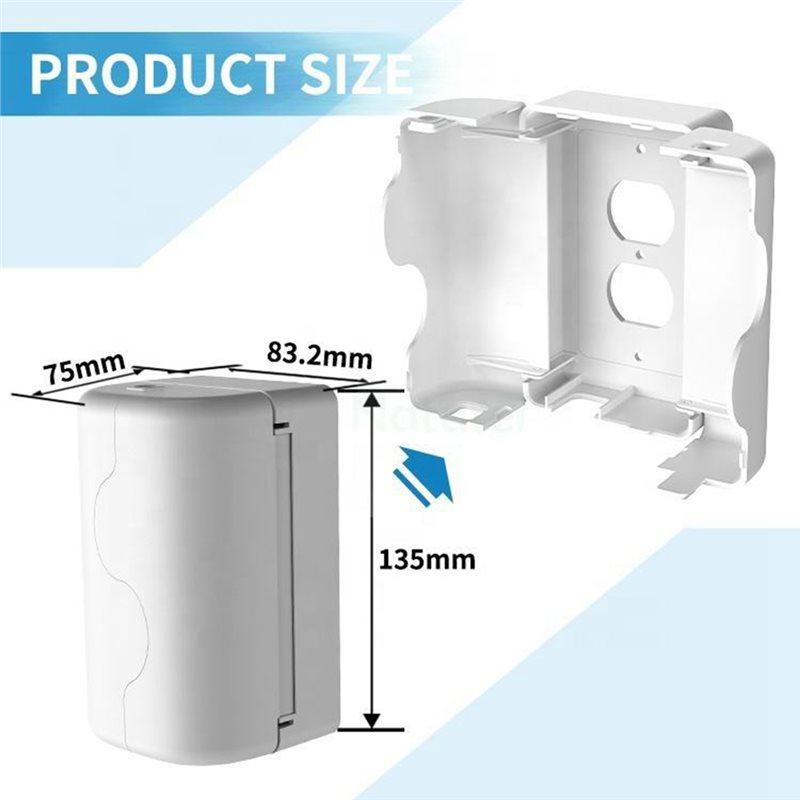 Large Electrical Plug And Adapter Receptacle Box 4Pack Safety Outlet Cover Wall For Baby-Proofing