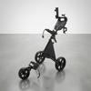 Three-Wheel Golf Push Trolley Water Bottle Holder 3-Wheel Golf Push Trolley Sports Gear Spoked Wheels Easy Fold