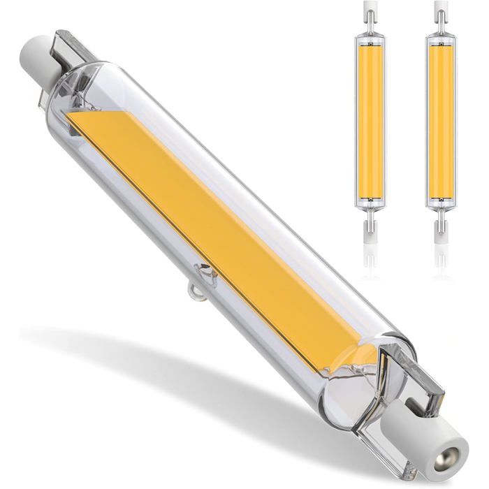 Ampoules LED R7S 118 mm 20W (2 pcs) Dimmables 1200 lm Blanc chaud 2700–3200K Remplace 80–100W