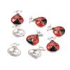 Tibetan Silver Red Ladybug Pendant: Beetle Retro Jewelry Accessory