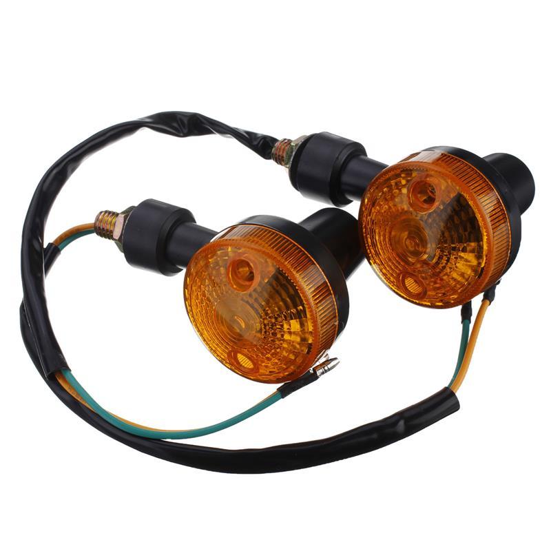 4pc Motorcycle Amber Round Turn Signal Indicator Light Lamp Cafe Racer Universal