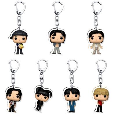 Porte-clés Style Dessin Animé Mignon, Breloque Figurine Acrylique, Pendentif Sac Collectionnable pour Fans Kpop ARMY