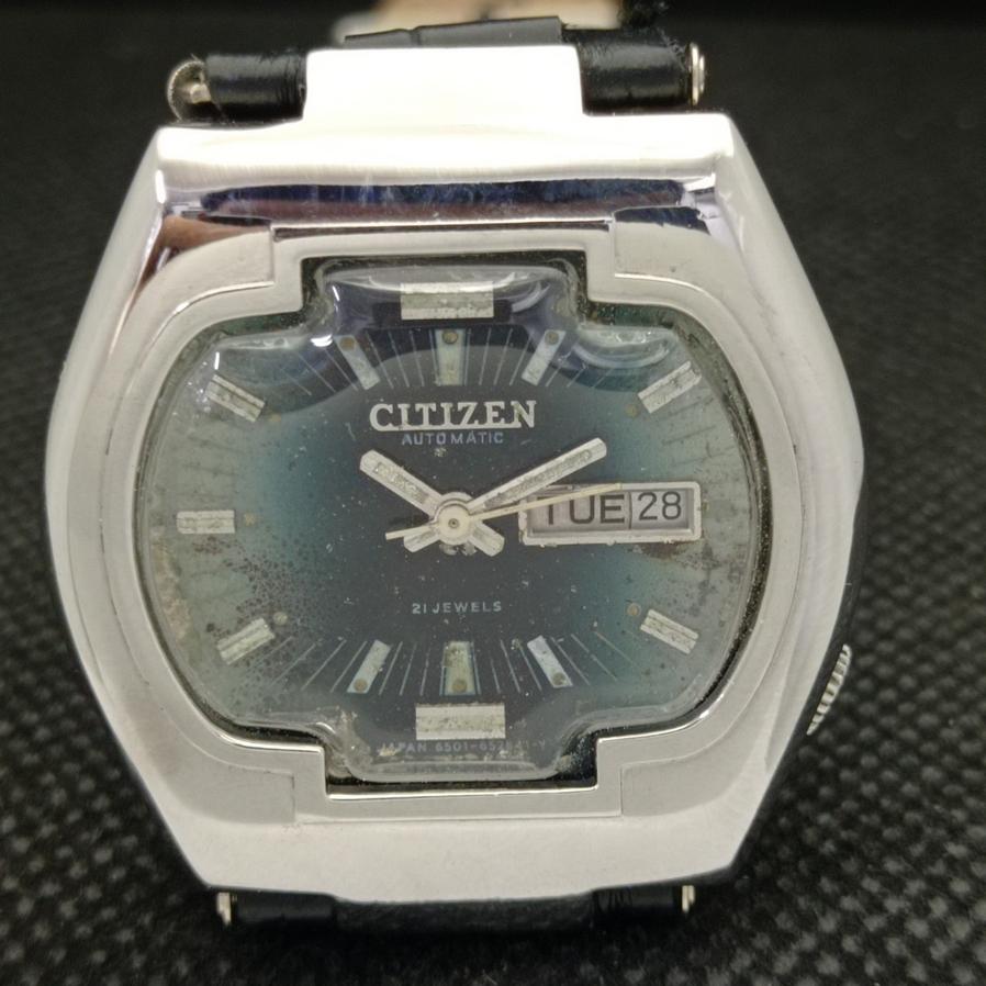 GEBRAUCHTE HERREN ALTE CITIZEN JAPAN AUTOMATIK ORIGINAL ZIFFERBLATT UHR a416178-2 R10621f-a416178