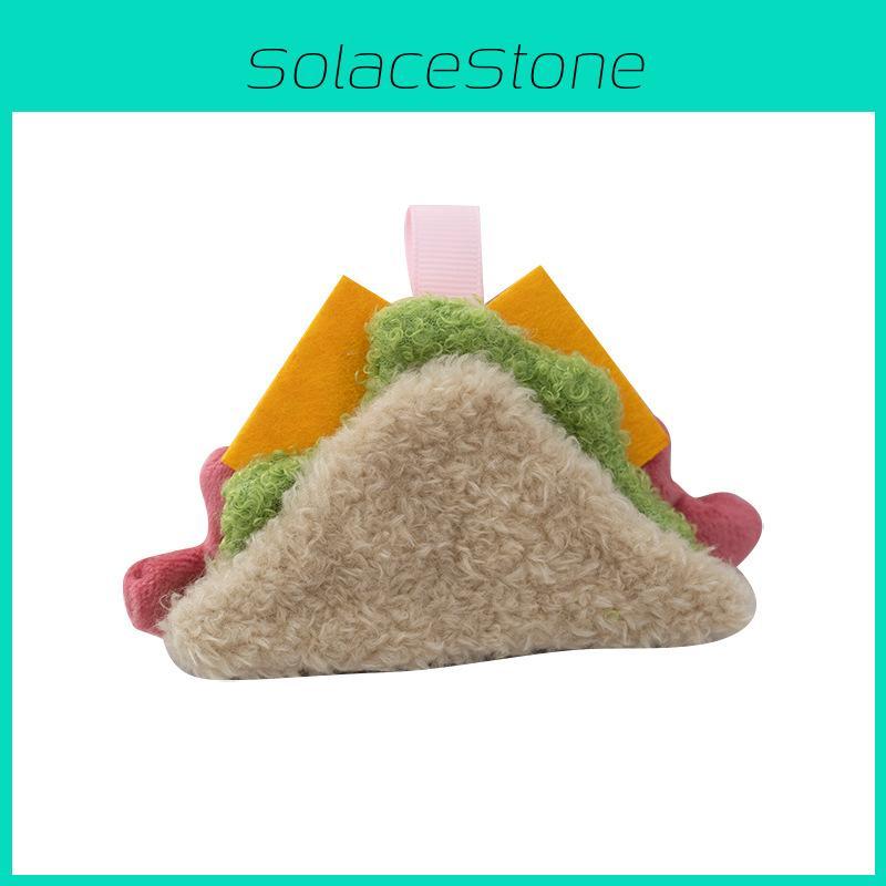 Creative Hamburger Fries Plush Keychain With Long Plush Material For Students