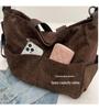 High-Capacity Women's Corduroy Tote - Stylish Cross-Border Commuter & Travel Bag