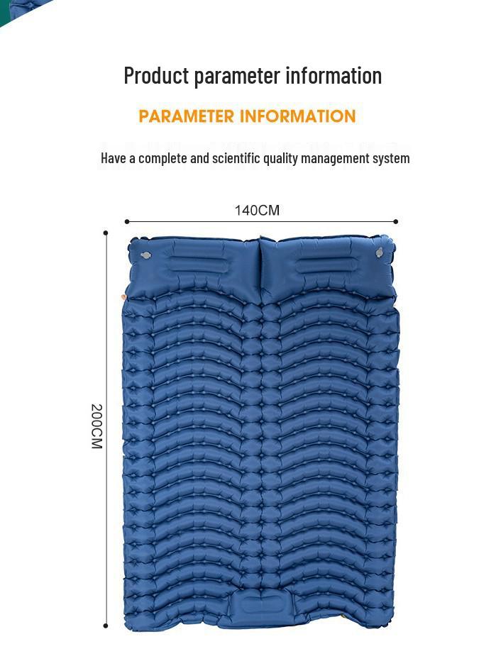 Double Inflatable Camping Sleeping Pad and Mattress