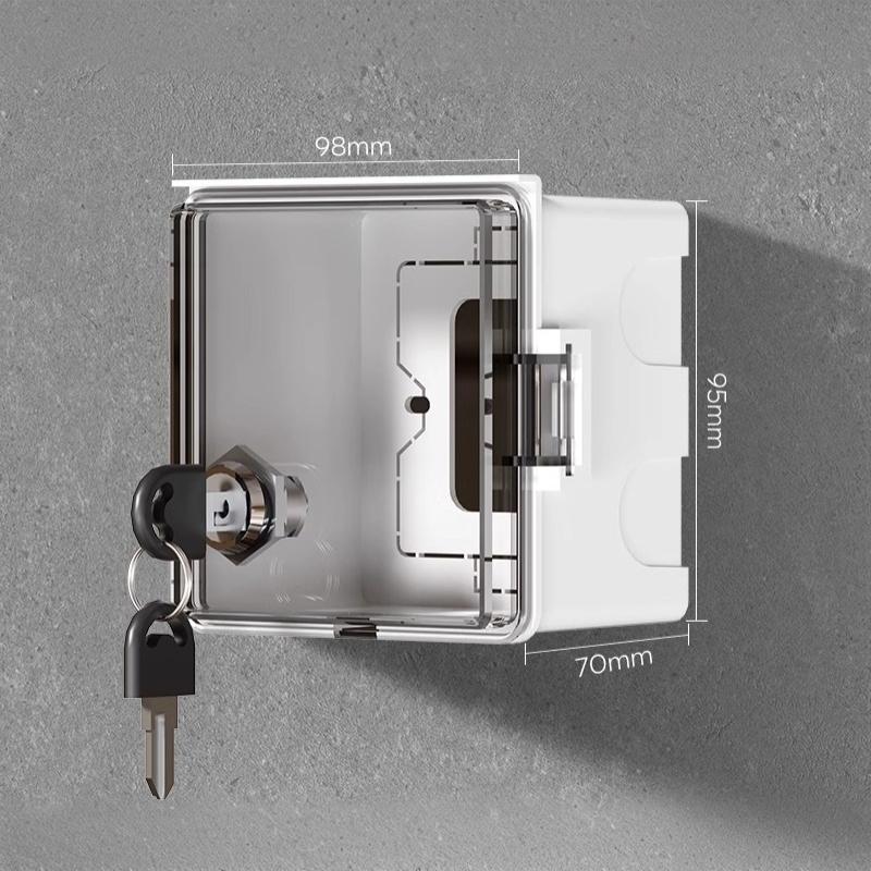 Outdoor Socket Box Anti-Theft Waterproof Cover 86Type Lockable Socket Waterproof Dustproof Box Charging Socket Lock Box