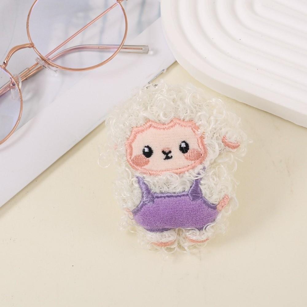 INS Stuffed Lamb Pendant Portable Cartoon Sheep Doll Fluffy Animal Keyring Car Decoration