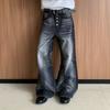 Autumn New American Retro Washed Straight Jeans Men's Trend Loose Wide-leg and Thin Casual Trousers