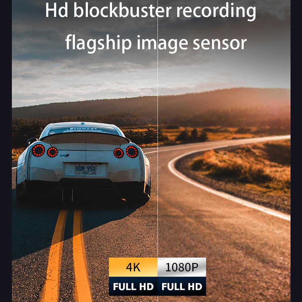 4K HD 12 Inch Streaming Media Car Recorder Hicar&Carplay&Android Auto Wifi Car Navigation Video Rear View Recorder Dual Lens