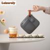 Zen Black Pottery Portable Travel Tea Set Kit Ancient 1 Pot 4 Cups Household Tea Brewing Camping Tote Bag Chinese Tea Set Craft
