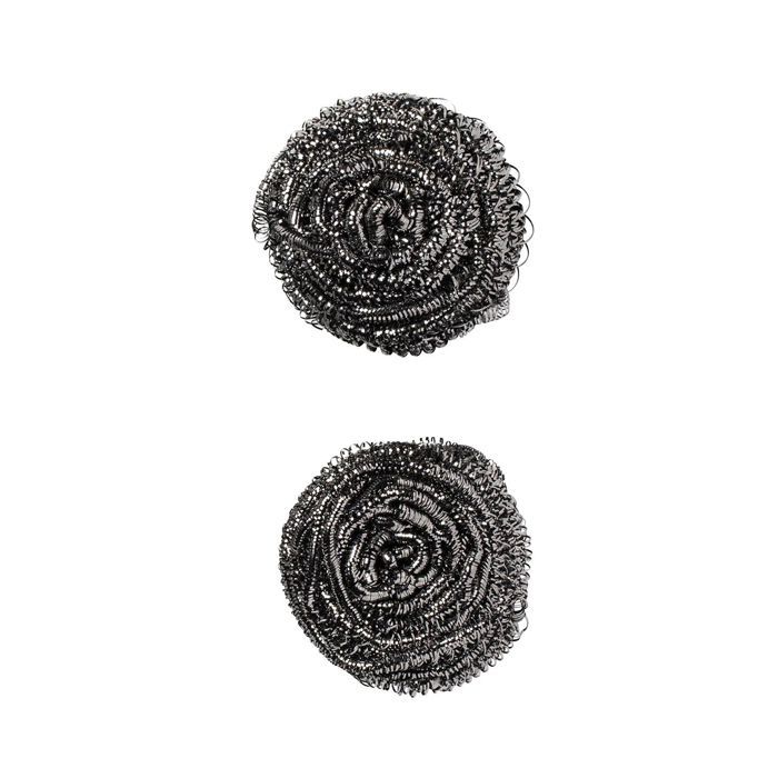 Kratzschwamm - GENERISCH - 2 Stück - Edelstahl - Geruchsneutral - Öko-nachhaltig