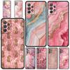 Phone Case For Samsung A17 A15 A13 A51 A71 A41 A31 A21S A07 A05 A35 A55 A23 A25 A33 A53 A73 5G Cover Fashion Gold Pink Marble