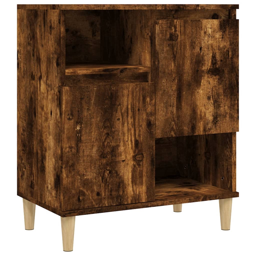 vidaXL Sideboards 2 Pcs. Smoked Oak 60x35x70 Cm Wood-based Material