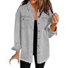 Washed Denim Jacket Women Autumn Tassel Lapel Jeans  Female Casual Loose Long Sleeve Single Breasted Outerwear Shirts Coat