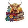 Bookish Acrylic Puzzle Suncatcher, Stained Glass Style Window Hanging Ornament, Hummingbird Floral Book DIY Sun Catcher Kit for Home Decor,