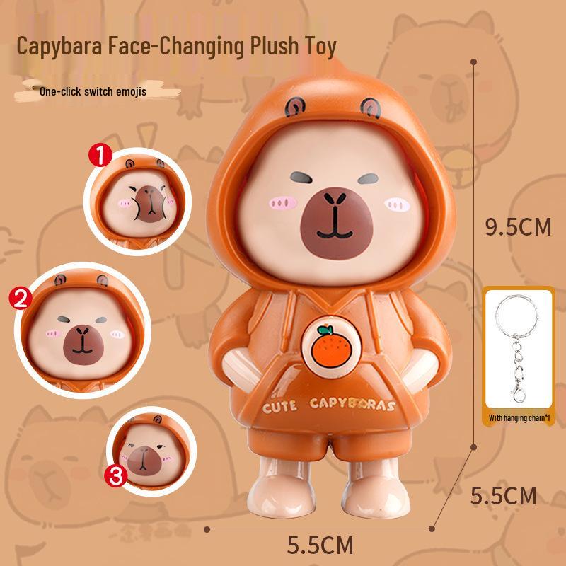 Nezha Face-Changing Keychain: Conquer the Dragon King, Ao Bing Press-to-Change Doll Pendant